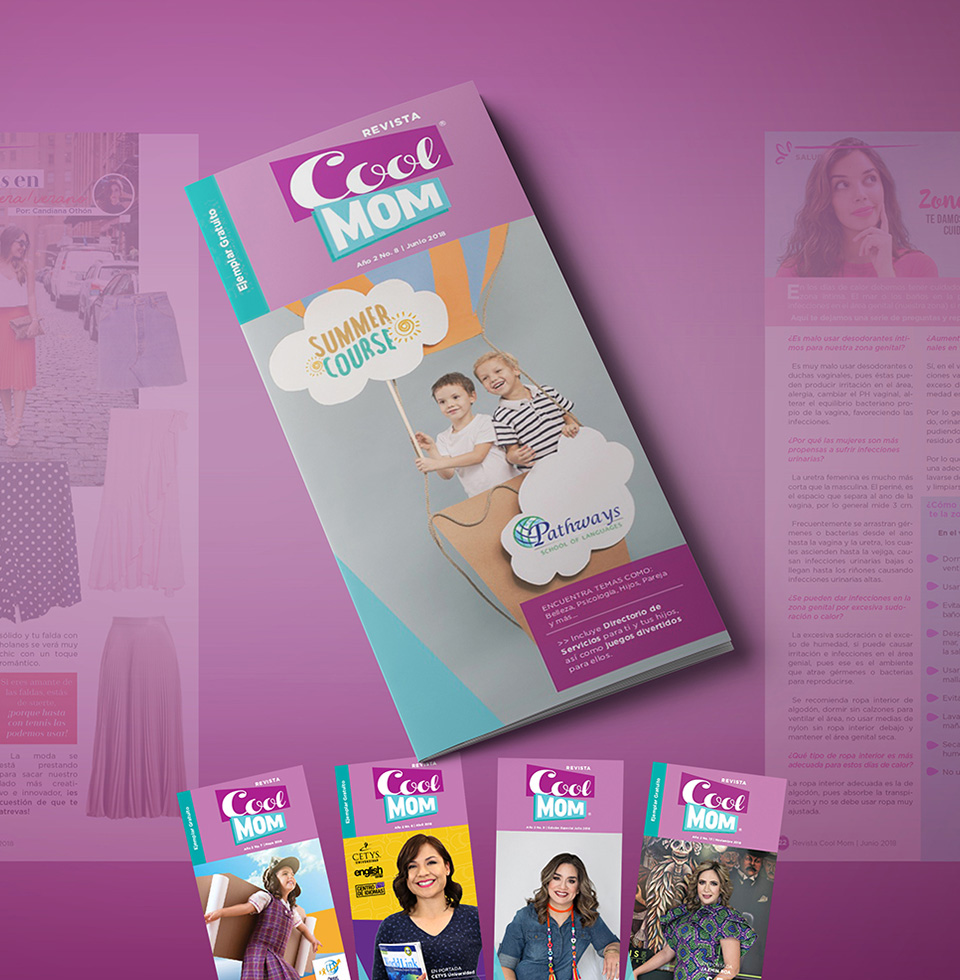 Cool Mom Diseño Editorial Revista, Redes Sociales