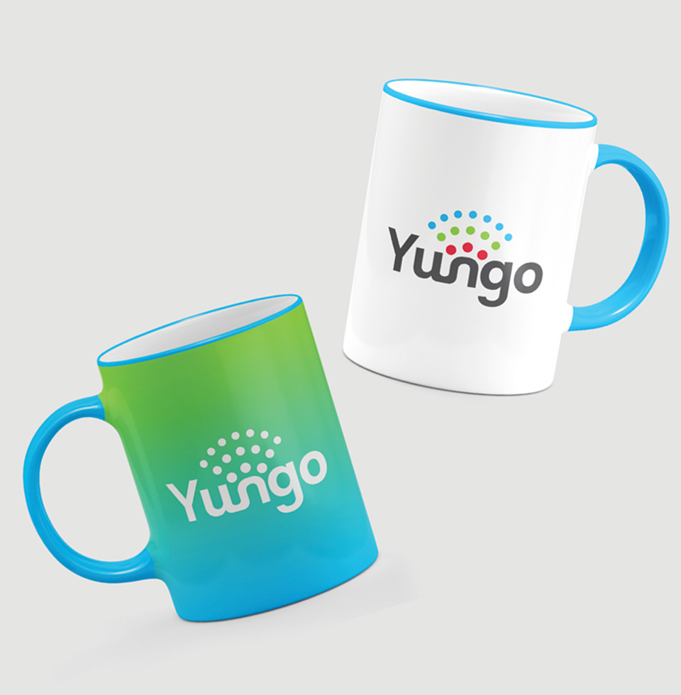 Yungo Internet Simétrico Publicidad tazas
